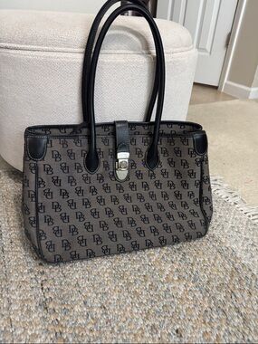 Dooney & Bourke Brown and Black Signature Tote